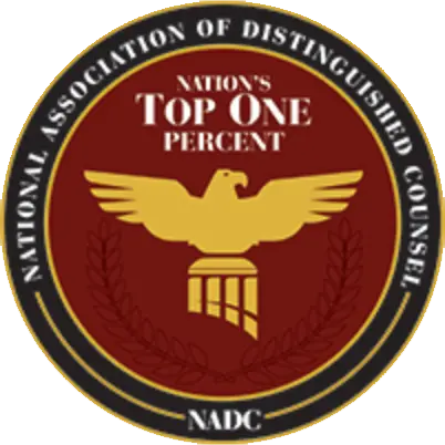 National Association of Distinguished Counsel Top 1% Badge